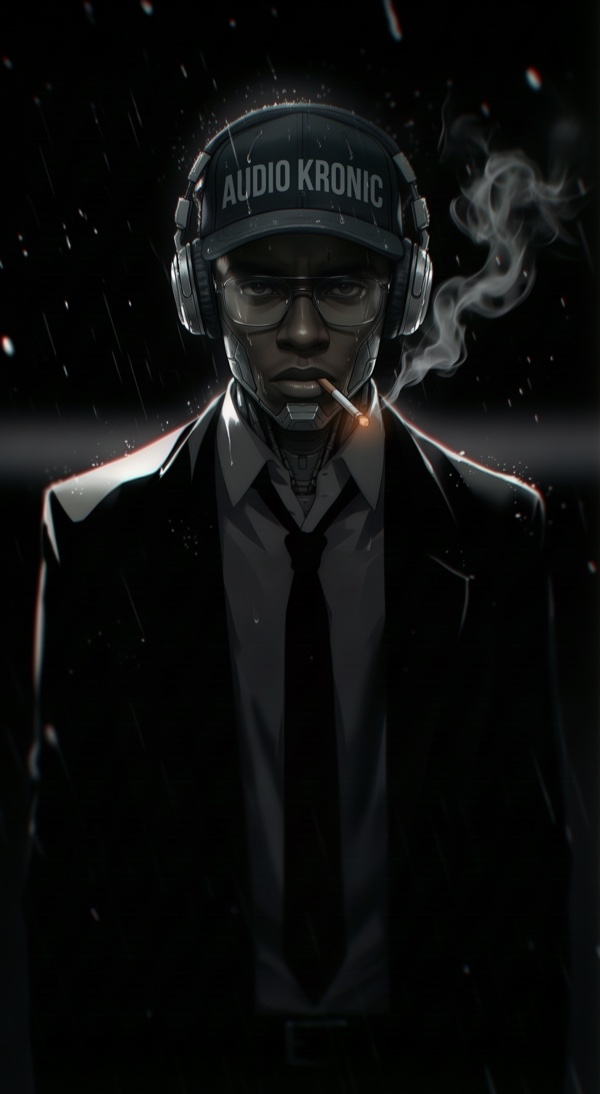 Dr Shock with headphones